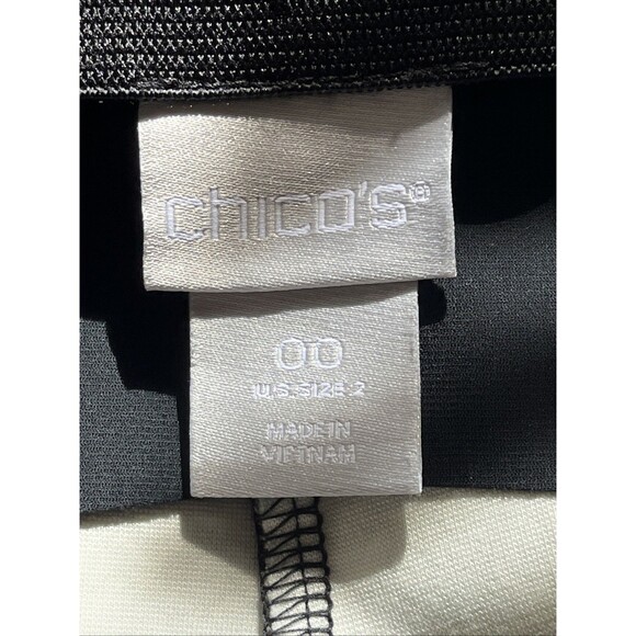 Chico's Black & Tan Geo Prairie So Slimming Ankle Juilet Pants Size 00 / 2 NWOT - Picture 7 of 7